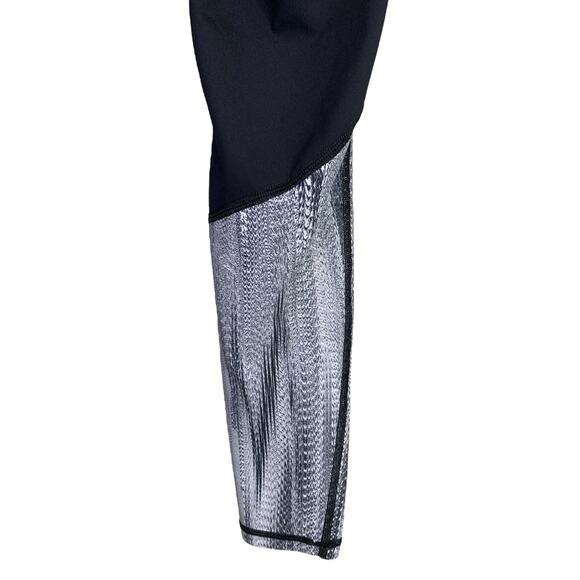 Nux Leggings Womens Gray Black Colorblock Low Rise Pull-On Stretch Side Pocket - Picture 7 of 8